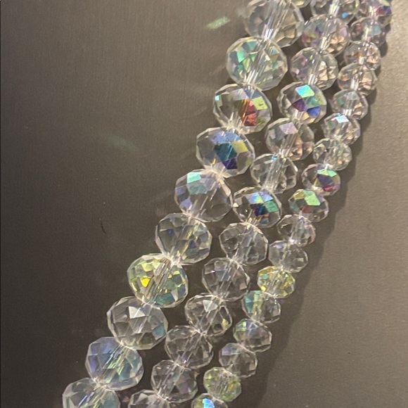 Donna Dressler 1980’s Graduated AB Crystal Bead Necklace 22” - Picture 7 of 13